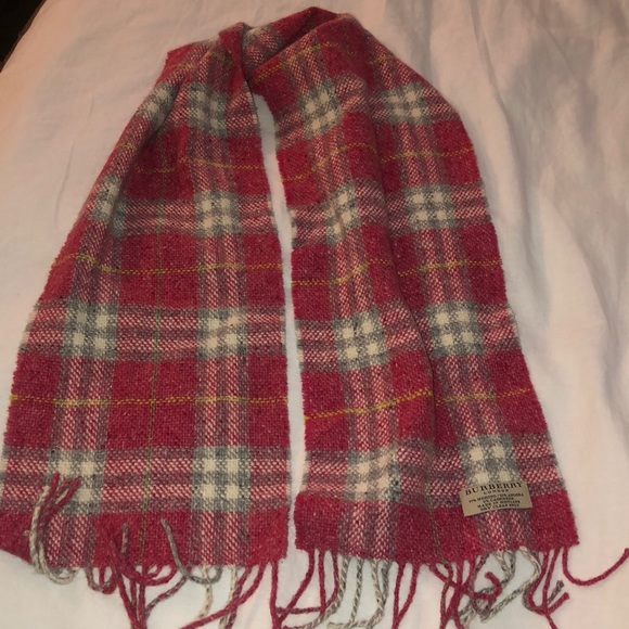 burberry pink plaid scarf